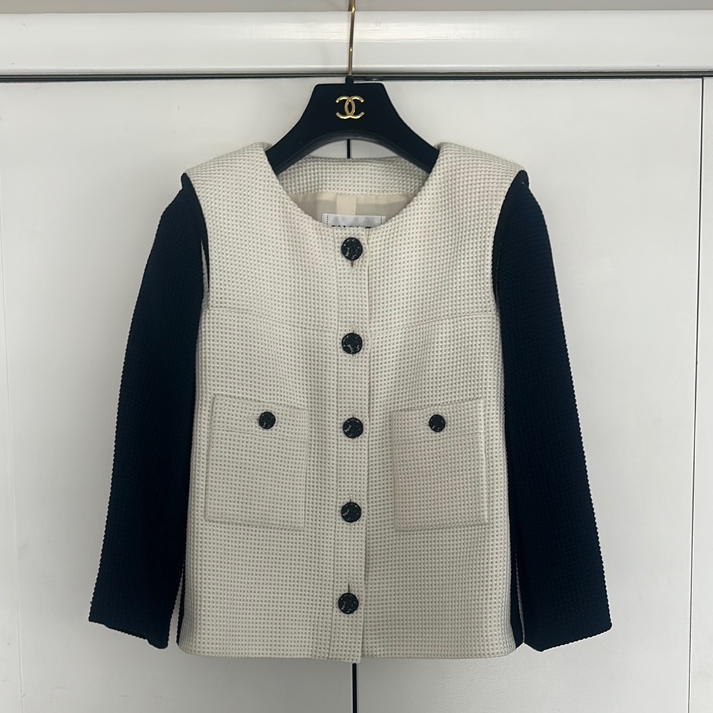 Chanel Cream and Navy Women's Jacket